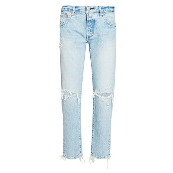 Moussy Vintage NWT May Mid Rise Blue Denim Tapered Ankle Jeans Size 27 NEW - Picture 2 of 7